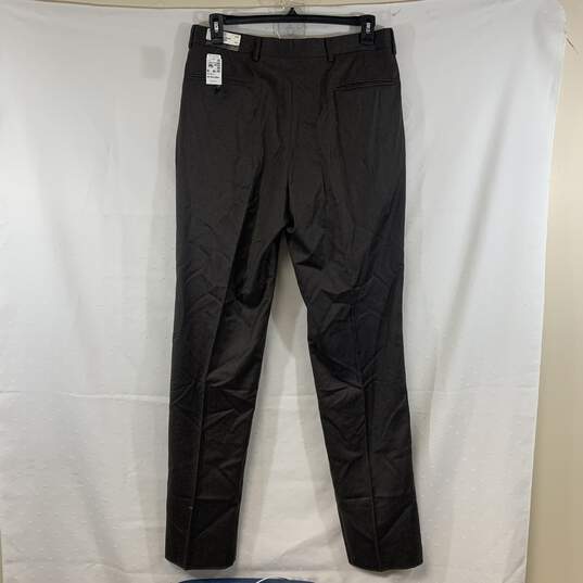 Men's Grey-Brown Jos. A. Bank Unhemmed Dress Pants, Sz. 35R image number 2