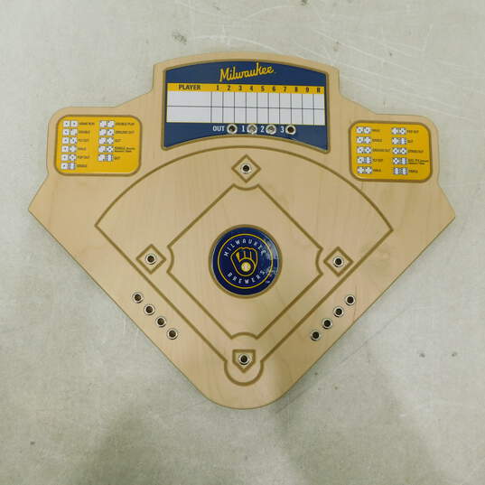 Across The Board Baseball Game Milwaukee Brewers  Edition Handcrafted in Wood image number 4