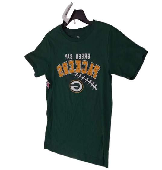 Boys Green NFL Green Bay Packers Short Sleeve T Shirt Size L image number 2
