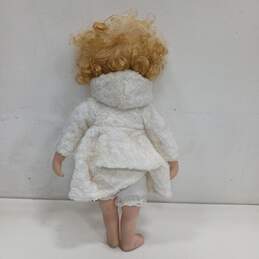 Vintage Porcelain Doll w/ White Faux Fur Coat alternative image