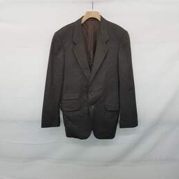 Men's Yves Laurent Brown Wool Suit Jacket Size 48