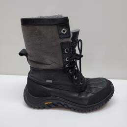 UGG Women's Adirondack Boot Size 7 Lace Up Black Leather Sheepskin alternative image