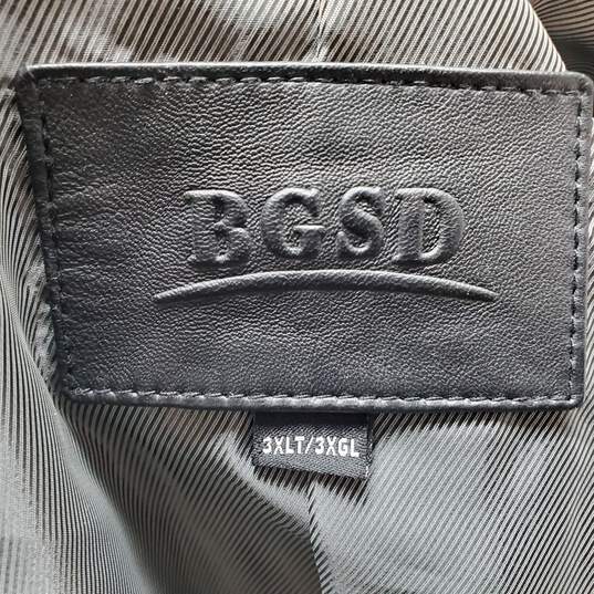 BGD Black Leather One Button Blazer Jacket Men's 3XLT image number 3