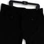 Womens Black Flat Front Slash Pockets Straight Leg Ankle Pants Size 14 image number 4