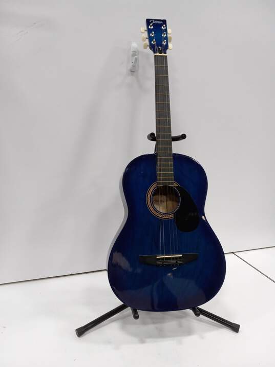 Johnson Blue Acoustic Student Guitar Model JG-100-BL With Accessories In Soft Black Case image number 2