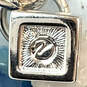 Designer Swarovski Silver-Tone Rhinestone Alphabet Fashionable Brooch Pin image number 3