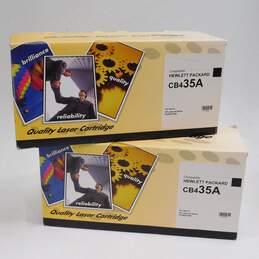 Lot of 2 Hewlett Packard CB435A HP Laser Jet Toner Ink Cartridges