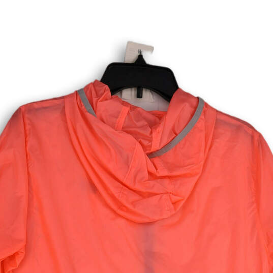 NWT Womens Pink Long Sleeve Hooded Full-Zip Windbreaker Jacket Size L image number 4