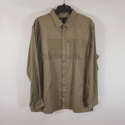 INC Men Green Long Sleeve Shirt XL NWT