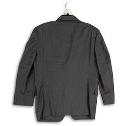 Mens Gray Long Sleeve Pockets Notch Collar Three Button Blazer Size 18 alternative image
