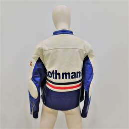 Vintage Rothmans Racing Motorcycle Leather Jacket Size M alternative image
