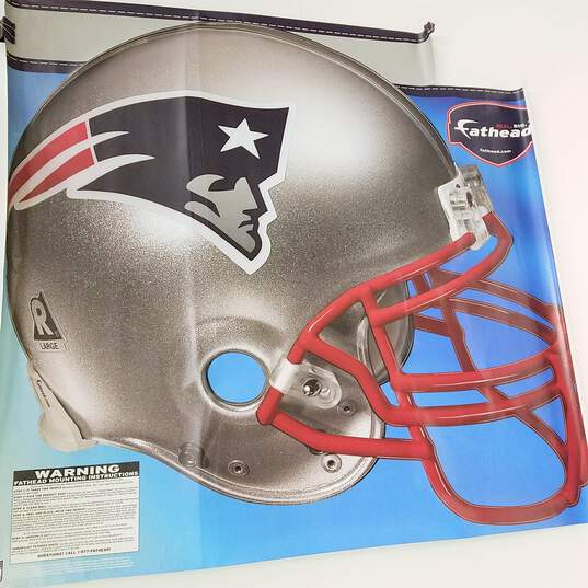 New England Patriots 4 ft x 5 ft Fathead Helmet Wall Decal image number 2