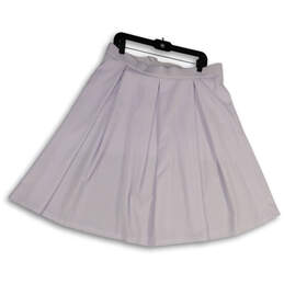 Womens White Regular Fit Pleated Elastic Waist Short A-Line Skirt Sz 18/20 alternative image