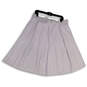 Womens White Regular Fit Pleated Elastic Waist Short A-Line Skirt Sz 18/20 image number 2