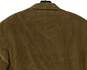 Mens Brown Long Sleeve Pockets Notch Lapel Button Front Blazer Size 44 image number 4