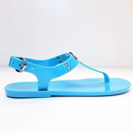 Buy the Michael Kors Blue Plate Jelly Sandals Size 5 | GoodwillFinds