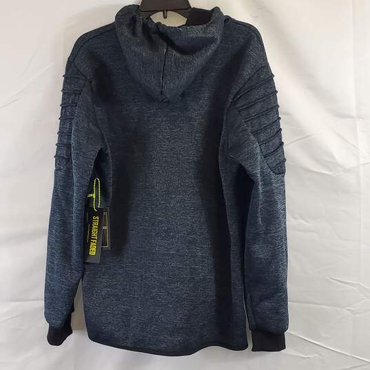 Straight Faded Men Blue Marled Hoodie M NWT image number 2