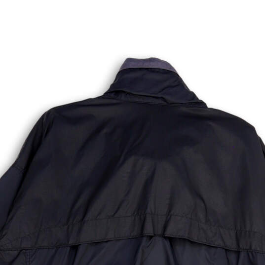 Mens Black Long Sleeve Mock Neck Pockets Full-Zip Windbreaker Jacket Sz 3X image number 4