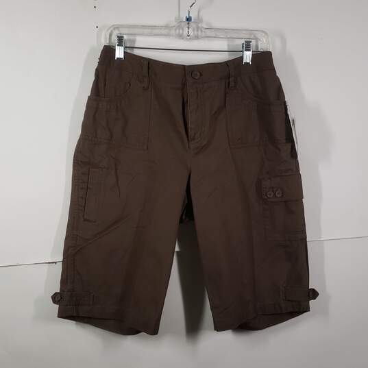 NWT Mens Cotton Regular Fit Pockets Flat Front Cargo Shorts Size 8 image number 1