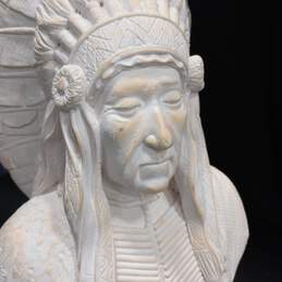 Bradley's White Ceramic Native American Chef Bust Statue 18.5" Tall alternative image