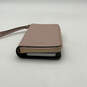 Womens Pink Leather Phone Case Card Slots Zip Around Wristlet Wallet image number 4