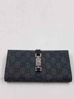 Authentic Gucci Jackie Denim Continental Wallet