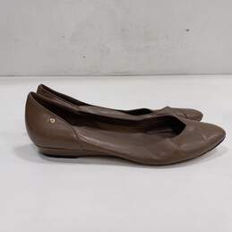 Etienne Aigner Brown Leather Flats Shoes Size 9N