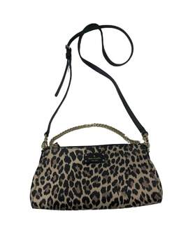 Leopard Print Baguette Bag with Crossbody Strap