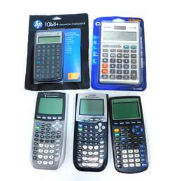 Assorted Texas Instruments Graphing Calculators W/ Sealed HP & Casio Calculators