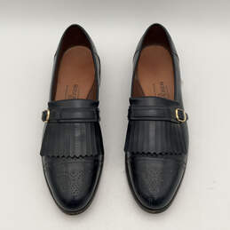 Mens Montague 05477 Black Leather Almond Toe Slip-On Loafer Shoes Size 10 A alternative image