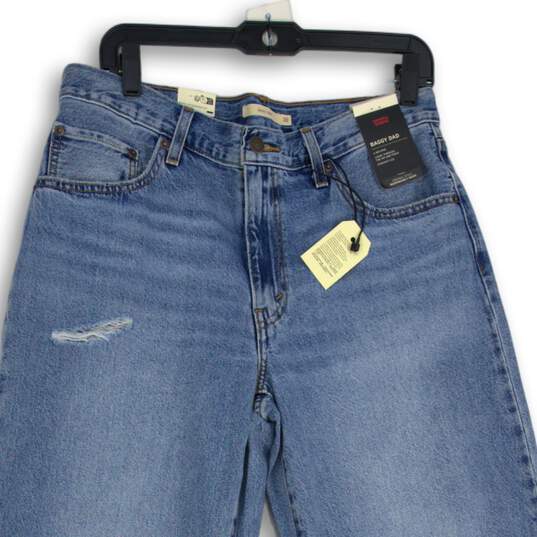 NWT Levi Strauss & Co. Womens Blue Denim Baggy Dad Straight Leg Jeans Size 30 image number 3