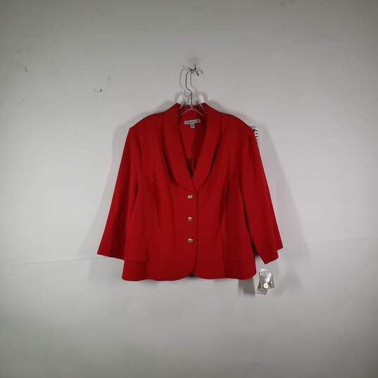 NWT Womens Regular Fit Long Sleeve Button Front Blazer Jacket Size 18 image number 1