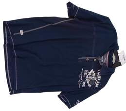 Superior Standard Clothing Co Mens Blue Projek Raw Collared Polo Shirt Size XL alternative image
