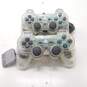 Sony PS1 controllers - Lot of 2, DualShock SPCH-1200 - Crystal image number 1