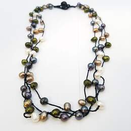 F.W. Pearl / Multi Color 3 Strand Necklace 40.0g alternative image