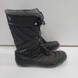 Boys Minx Mid II Black Waterproof Round Toe Faux fur Snow Boots Size 7
