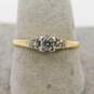 14K Yellow Gold 0.21 CTTW Diamond 3 Stone Ring 1.5g image number 4