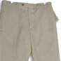 NWT Womens White Flat Front Straight Leg Dress Pants Size 36W X32L image number 3