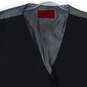 Mens Black Gray Belted Front Pockets V-Neck Sleeveless Vest Size 56 L image number 3