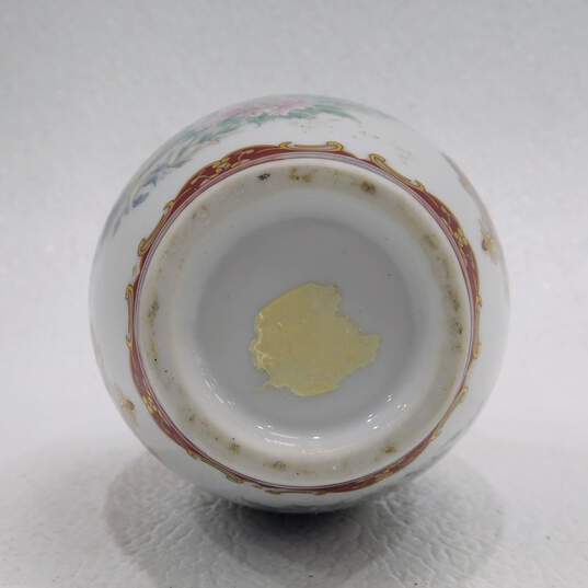 Vintage Toyo Japan Peacock Handpainted Vase image number 4