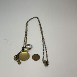 Designer J. Crew Gold-Tone Chain Crystal Cut Stone Multiple Charm Necklace alternative image