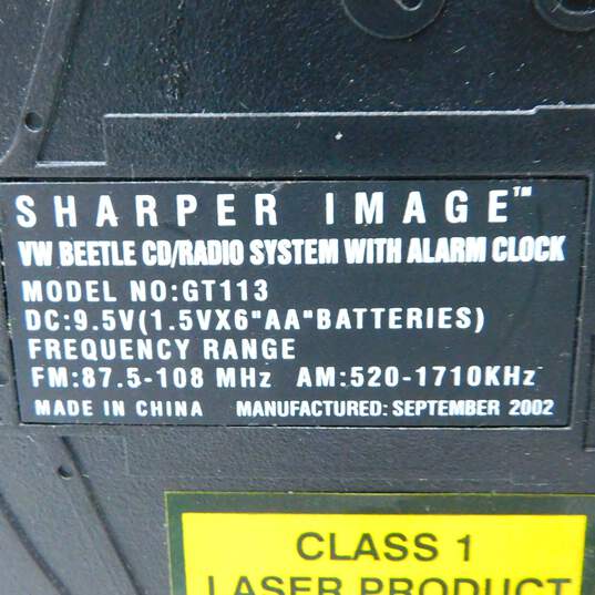 Sharper Image VW Beetle CD/Radio System Alarm Clock GT113 image number 8
