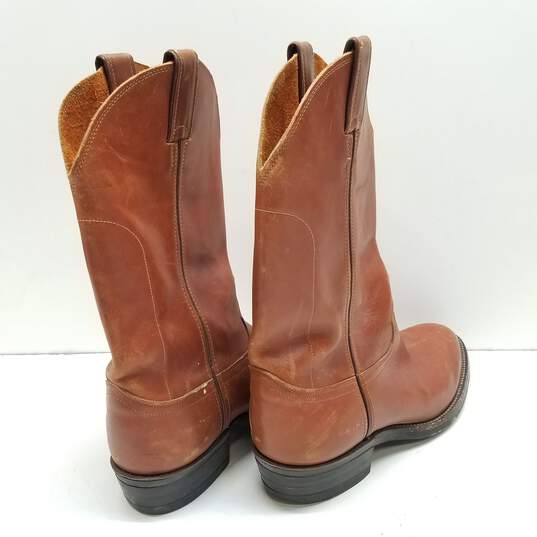 Justin Men Cowboy Boots Tan Size 9.5D image number 4