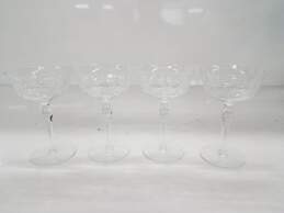 Set of 4 Vintage Etched Champagne Glasses