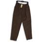 NWT Express Womens Brown Slash Pocket Straight Leg Dress Pants Size 9/10 image number 2