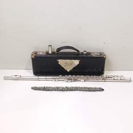 Silver Tone Armstrong 103 B-foot Open Hole Flute w/ Hard case