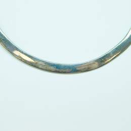 Artisan 925 Modernist Curved Flat Tension Hook Collar Necklace 30.7g alternative image
