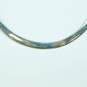 Artisan 925 Modernist Curved Flat Tension Hook Collar Necklace 30.7g image number 2