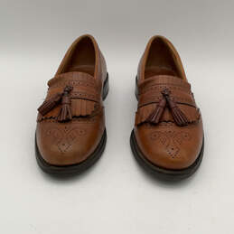 Mens Bridgeton Brown Leather Almond Toe Slip-On Tassel Dress Shoes Sz 9.5 D