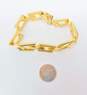 Milor 14K Gold Puffed Slanted Squares Chunky Link Chain Bracelet 24.2g image number 6